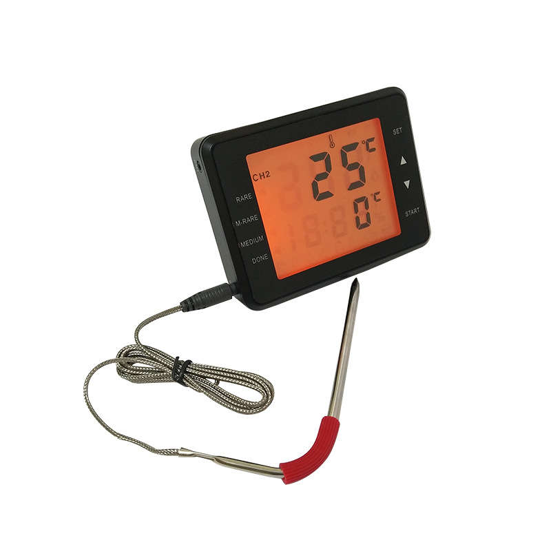 温美测WMC252Bbbq蓝牙食品烧烤电子探针式温度计触屏数显背光APP肉类食品温度计